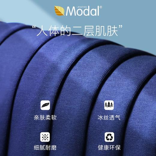 七匹狼男士兰精粘胶抗菌明筋片印平角裤四条装96173-4 商品图3