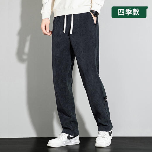 【灯芯绒】【DCS】大依优型大码休闲裤直筒运动裤弹力松紧腰弹力加肥加大宽松大码男士长 商品图0
