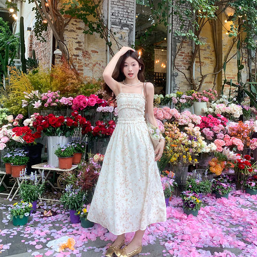 <曾小咸推荐>限时折扣 【春日花精灵】吊带碎花连衣裙 商品图2
