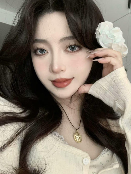 【大直径】PFGIRLCON-蓝莓气泡-14.5mm【半年抛 0-800度 含有525/575】着色13.9mm 商品图6