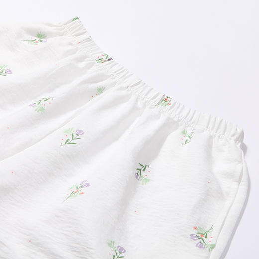 都市丽人生活家居春夏睡衣女软绵绵家居服薄款短袖短裤女士套装LH41C1 商品图7