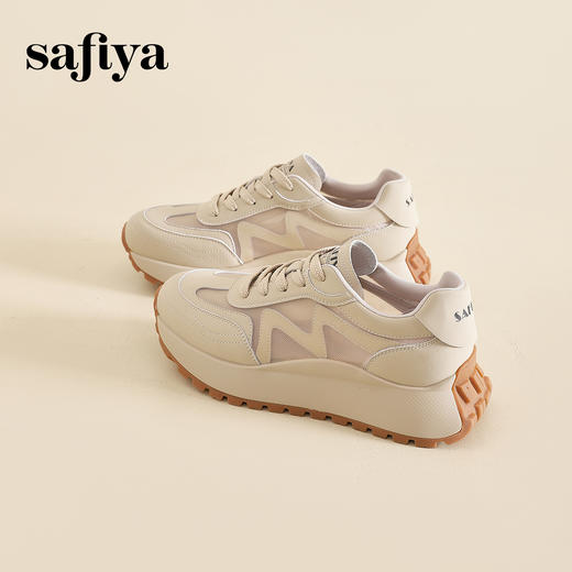 Safiya/索菲娅2024春季轻便休闲网面厚底复古风运动阿甘鞋 SF41112422 商品图2