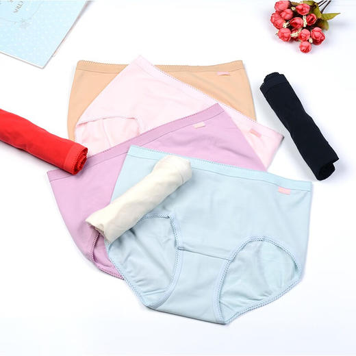 【3F】安莉芳【FLEXY裤】女士棉质基础内裤薄款舒适高腰三角裤EP1171 商品图5