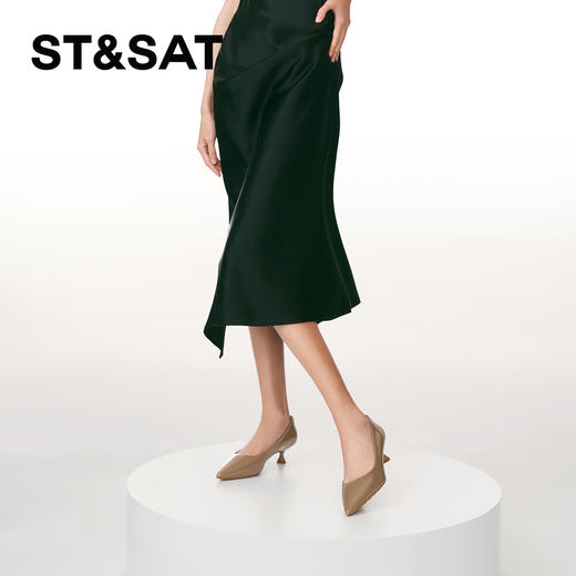 星期六优雅尖头通勤中跟鞋SSC1111085 商品图6