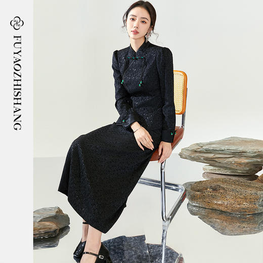 扶摇 西装外套女新中式职业套装盘扣修身上衣新款中国风西服 商品图1