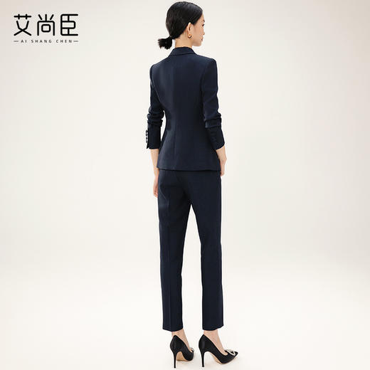 藏青色西装套装女高级感气质女神范修身显瘦售楼部酒店前台工作服 商品图4