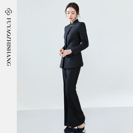 扶摇 新中式女装春季长袖西服上衣2026新款国风西装改良唐装 商品图3