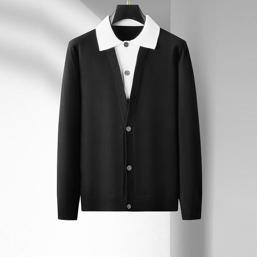 【新款DBJ】大依优型大码针织长袖休闲加肥加大上衣男士胖子大码t恤打底 商品图0