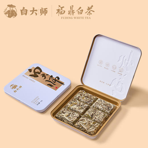 白大师正宗高山福鼎白茶2019年白毫银针老白茶便携小方片茶叶30g 商品图3