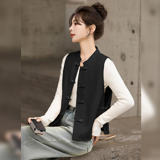 春季新款，古风高品质皮衣马甲外套HR-ZYIF1809 商品图3