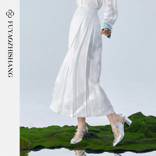 扶摇 新国风半身裙女秋2023通勤改良日常小个子汉元素长裙子 商品图1