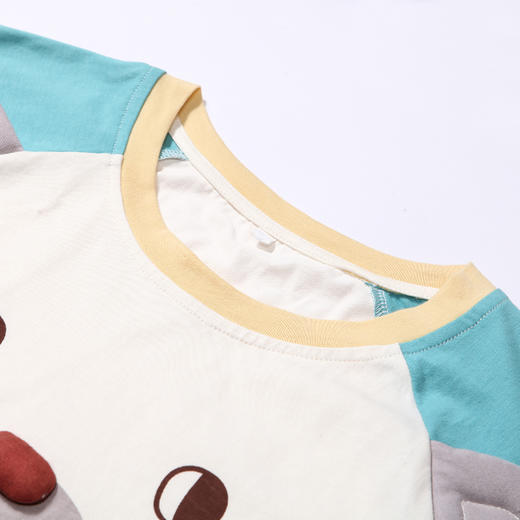 都市丽人眯雅佳生活家居春夏睡衣男女童32支纯棉单面家居服薄款短袖短裤童装棉质套装JH42A7 商品图8