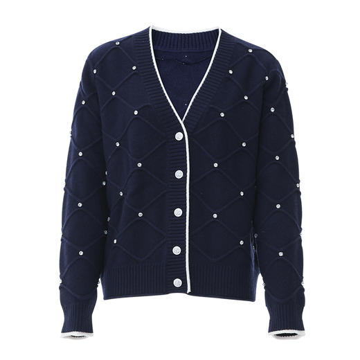 EITIE爱特爱冬季新款显瘦百搭舒适针织开衫外套7201903 商品图6