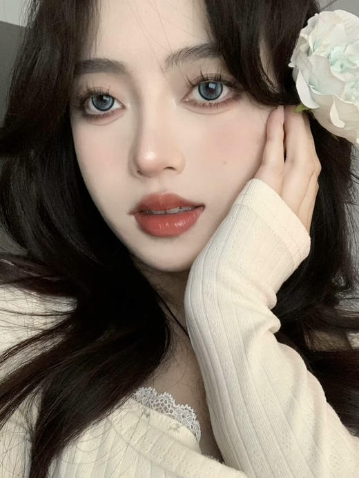 【大直径】PFGIRLCON-蓝莓气泡-14.5mm【半年抛 0-800度 含有525/575】着色13.9mm 商品图4