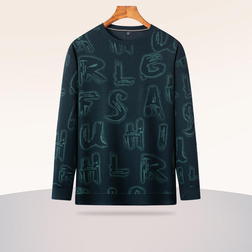 【新款DSZ】大依优型大码长袖卫衣加肥加大肥佬休闲商务宽松透气上衣打底T恤 商品图0