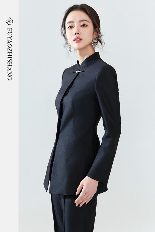 扶摇 新中式女装春季长袖西服上衣2026新款国风西装改良唐装 商品图5