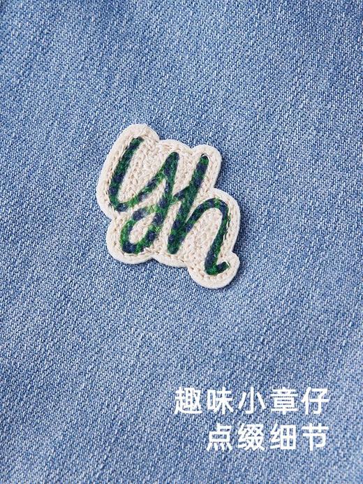 英氏宝宝牛仔连体衣外出春秋款2024新款新生婴儿衣服YRHAJ1Q371A 商品图4