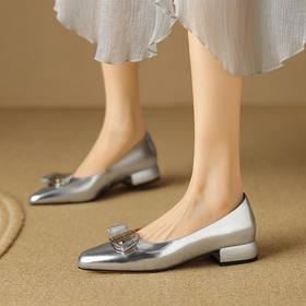 【预售5天】春夏新款，平跟里外全皮单鞋LD&6709