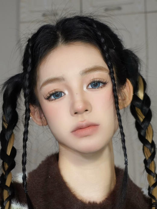 【大直径】PFGIRLCON-蓝莓气泡-14.5mm【半年抛 0-800度 含有525/575】着色13.9mm 商品图2