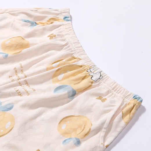 都市丽人生活家居春夏睡衣女牛奶丝提花家居服薄款短袖短裤女士牛奶丝套装LH41E2 商品图6