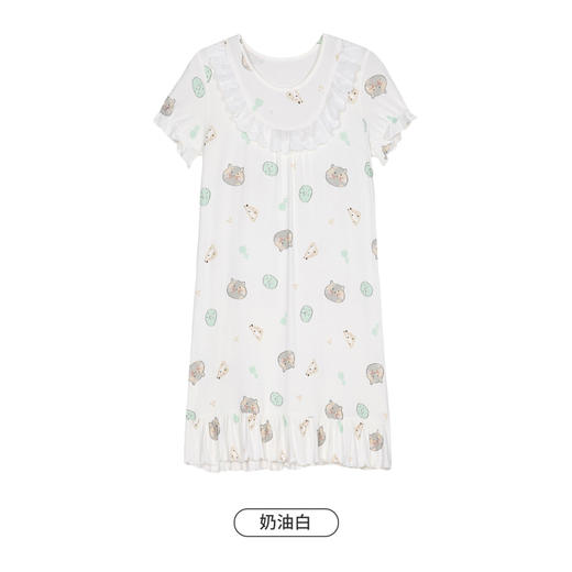 都市丽人眯雅佳生活家居春夏睡衣女童针织人棉家居服薄款短袖裙童装棉质裙装JH46A1 商品图8