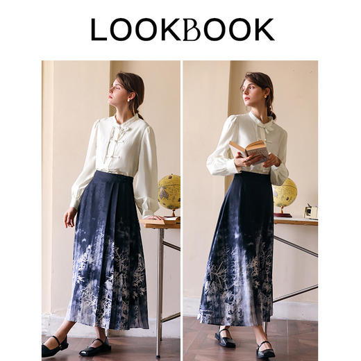 OLrain欧芮儿新中式衬衫女早春2024新款日常通勤小众盘扣衬衣上衣 商品图4