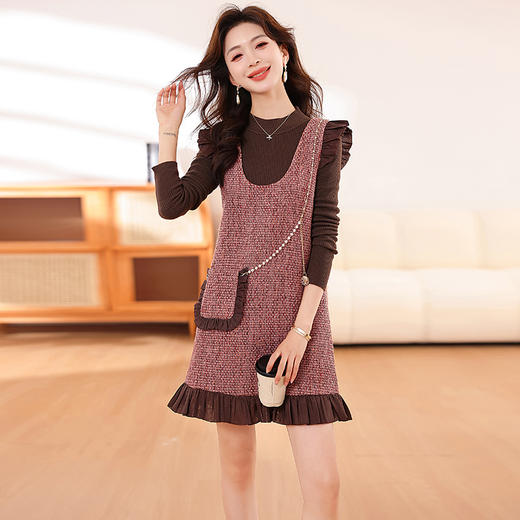 春季新款，女时尚潮流甜美香风两件套连衣裙HR-FDNW23133 商品图6