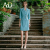 AD春夏浅色职业装连衣裙女播音艺考主持人正装套装气质女神范裙子 商品缩略图0