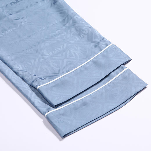 都市丽人都市锋尚好睡好眠春夏睡衣男冰雪丝提花家居服薄款长袖长裤男士丝质套装FH41A3 商品图8