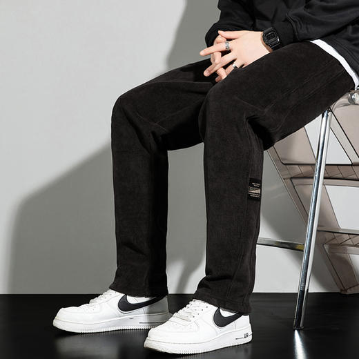 【灯芯绒】【DCS】大依优型大码休闲裤直筒运动裤弹力松紧腰弹力加肥加大宽松大码男士长 商品图2