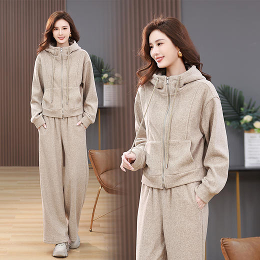 舒适百搭，连帽开衫时尚运动套装HR-1805 商品图1