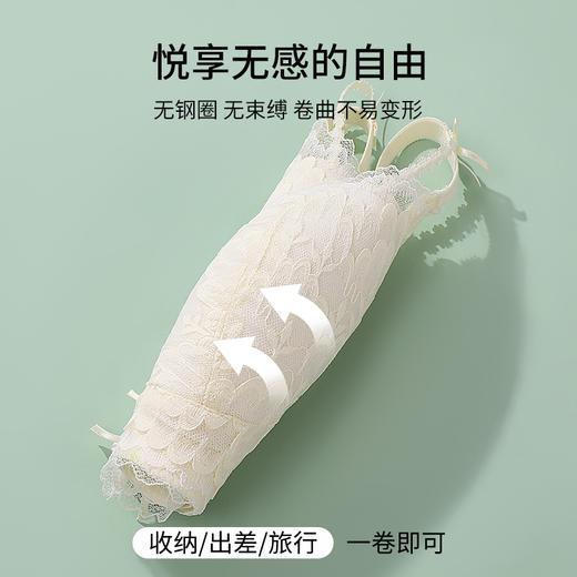 雅黛丽内衣女轻羽蕾丝小胸聚拢显大收副乳防下垂文胸无钢圈胸罩女士文胸 商品图8