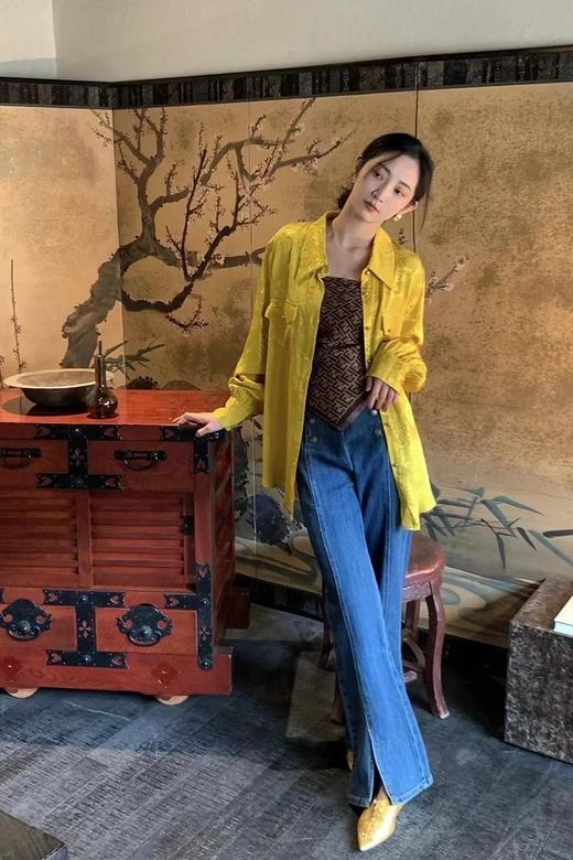 ANSUABEL 金色光泽感时髦衬衫 17257 商品图6