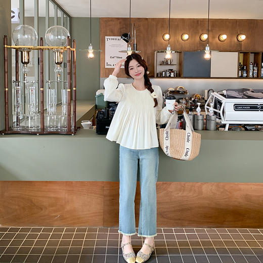 <曾小咸推荐> 【韩系欧尼】2色A摆衬衫 商品图2