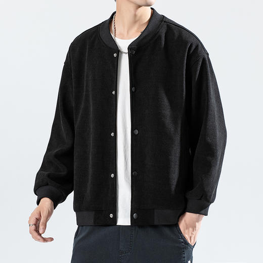 【Q】【新款DCS】大依优型大码棒球领外套灯芯绒夹克加肥加大肥佬休闲上衣男士胖子潮款 商品图1