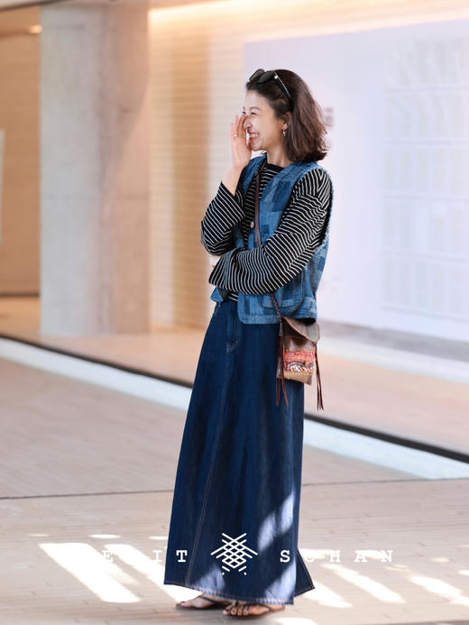 PETIT SCHAN小闪 CLO#439 breeze up 风起幡动 棉桑蚕丝亚麻基础百搭条纹针织空调衫/防晒衫柔软透气长袖T恤 商品图5