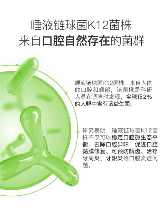 瑞士Burgerstein K12口腔益生菌唾液链球菌口腔溃疡清新口气含片 商品图2