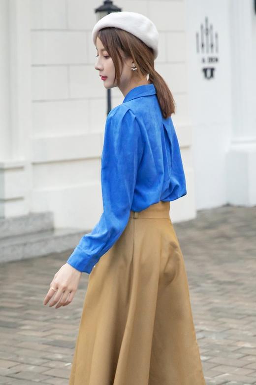 amadella 莱克因蓝复古翻领绒面衬衫 14449 商品图4