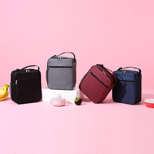 【美好生活！从一日三餐开始】大容量加厚铝箔手提饭盒包学生便当包饭盒袋上班族保温带饭包，保持饭菜的新鲜和温热，轻松满足您的需求。 商品图1