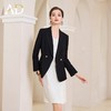 AD黑色两粒扣商务西装外套女士职业装连衣裙两件套总裁范正装套装 商品缩略图2