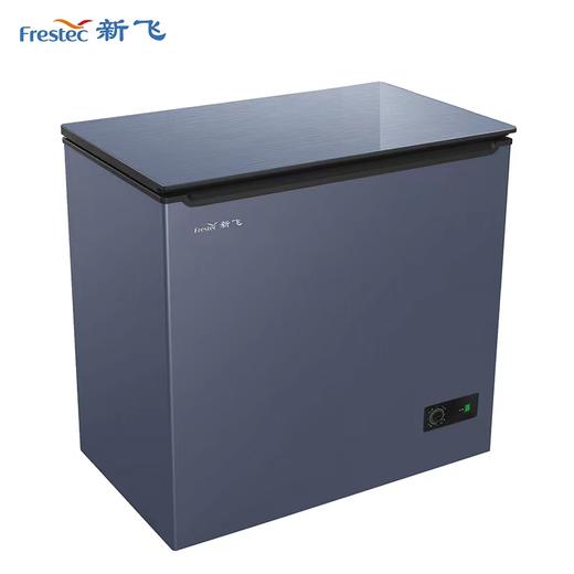 新飞 冰柜 BC/BD-205GPC 205升 单温 变频 一级能效 顶开门 机械控温 彩金玻璃面板 蓝色系 商品图0