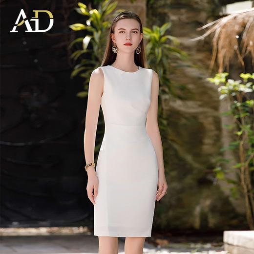 修身显瘦连衣裙无袖背心裙秋冬内搭西服裙职业装 商品图3