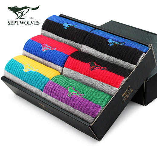 七匹狼竹炭运动风男袜六双装90738 商品图0