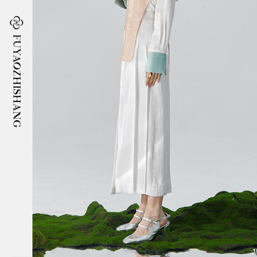 扶摇 新国风半身裙女秋2023通勤改良日常小个子汉元素长裙子 商品图3