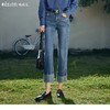 OLrain欧芮儿法式直筒牛仔裤女早春2024新款百搭高腰法棍烟管裤 商品缩略图0