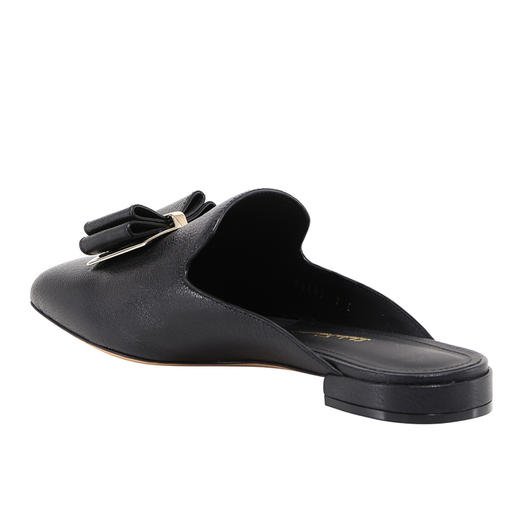 FERRAGAMO 菲拉格慕 女士经典蝴蝶结皮鞋 黑色 733756 商品图2