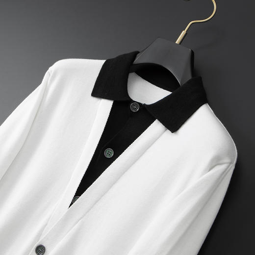 【新款DBJ】大依优型大码针织长袖休闲加肥加大上衣男士胖子大码t恤打底 商品图2