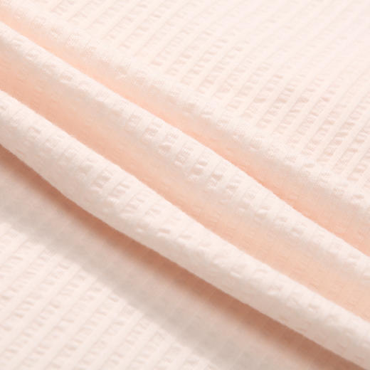 都市丽人好睡好眠春夏睡衣女CVC泡泡直条提花家居服薄款长袖长裤女士套装LH41A8 商品图4