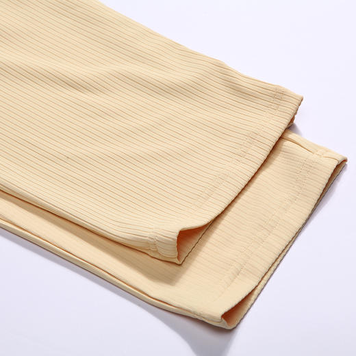 都市丽人眯雅佳好睡好眠春夏睡衣男女童针织人棉坑条家居服薄款中袖长裤童装棉质套装JH42A2 商品图11