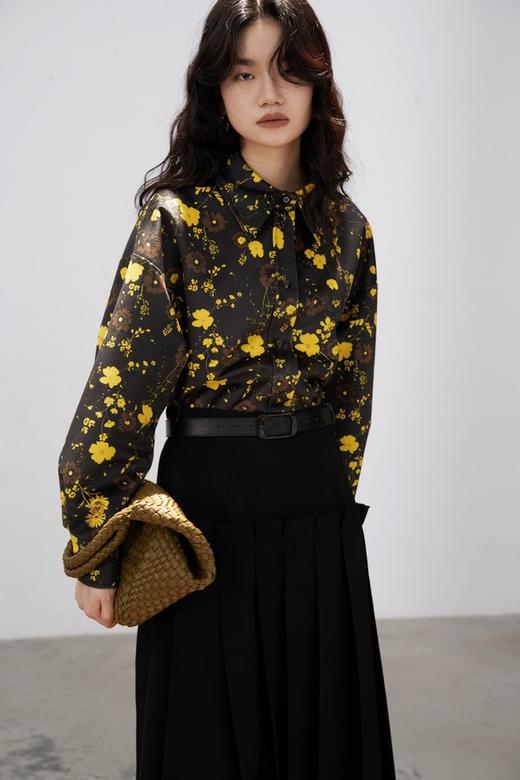 Kai & Kiera 港式复古印花个性衬衫上衣 17579 商品图2